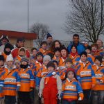 Emile N'Tamack avec l'école de rugby de Chalampé