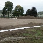 Le terrain en travaux