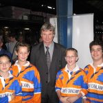 Jean-Claude Skrela et l'école de rugby de Chalampé.